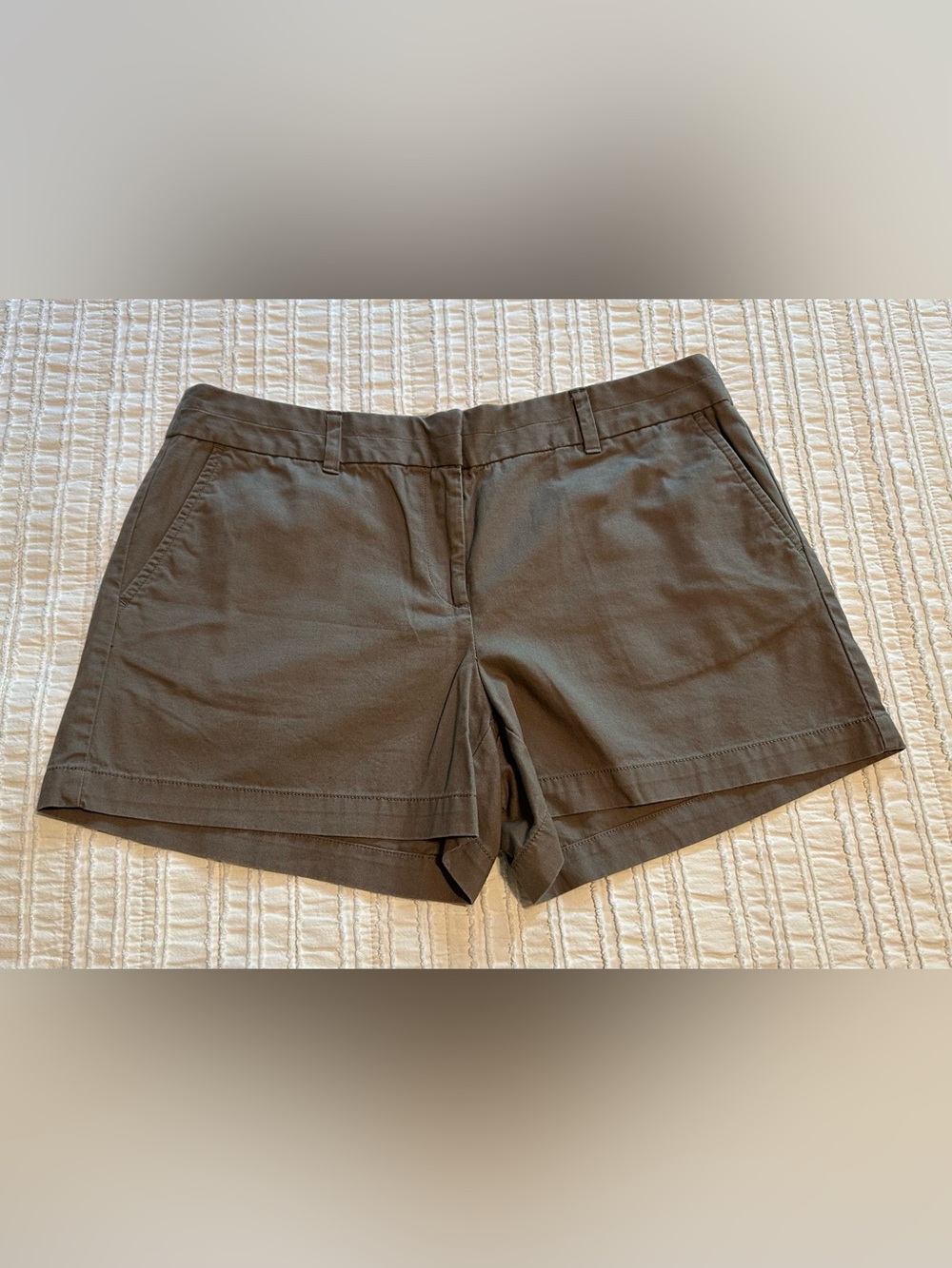 Ann Taylor LOFT Khaki Brown Tailored Bermuda Shorts